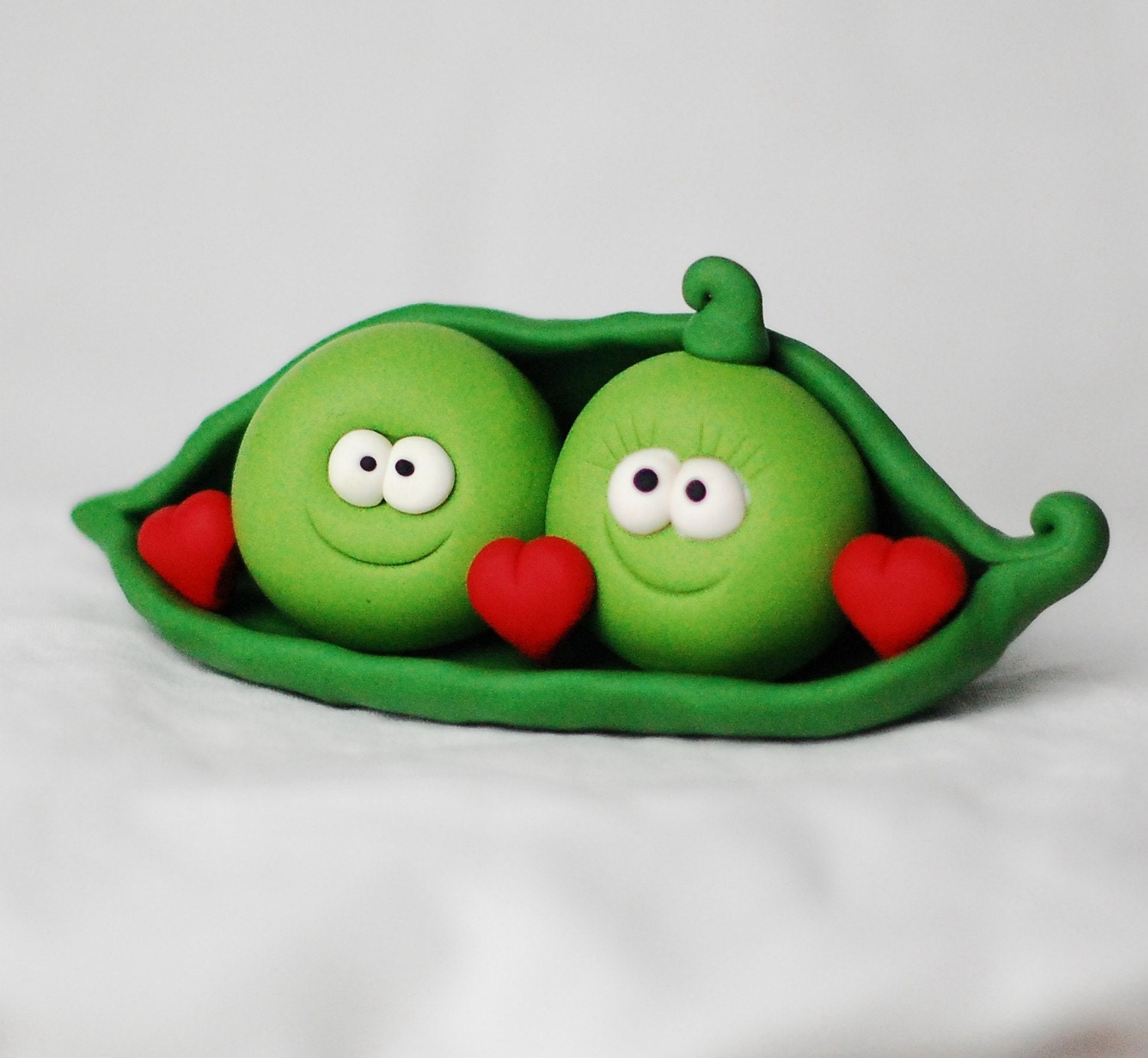 Just Two Peas in a Pod Wedding Cake Topper