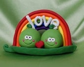 Just Two Peas in a Pod Cake Topper