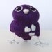 Needle Felted Bird Purple and White Cadbury Coloured Tweet Love Bird