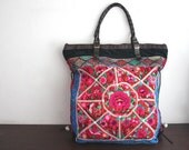 SALE - Oversized tote - Ethnic / Hip / Tribal / Hmong / Miao / Bohemian Tote - 591