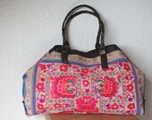 2 Ways Hmong Tote - Hip / Tribal / Hmong / Miao / Ethnic / Bohemian tote - 617