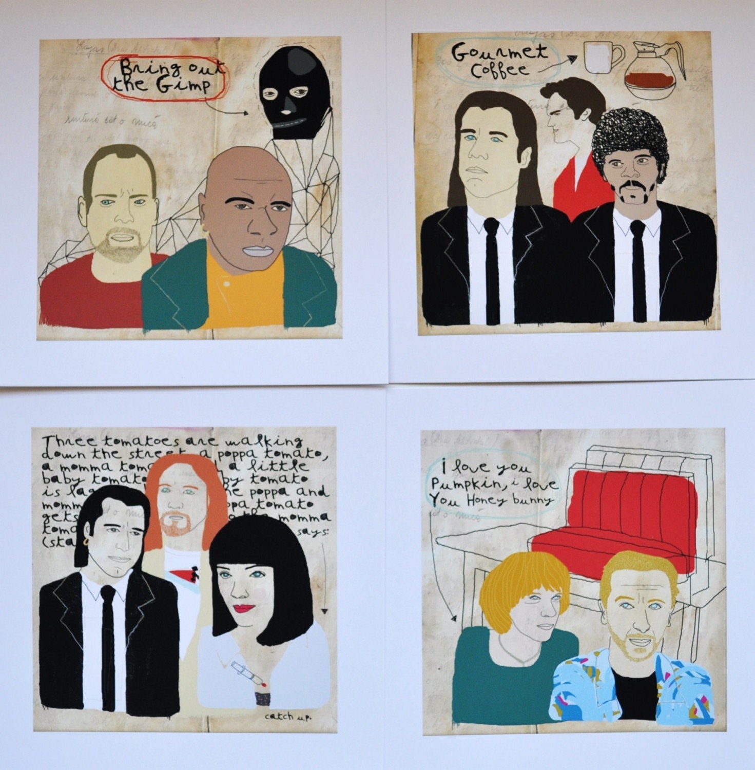Pulp Fiction- Print set of 4
