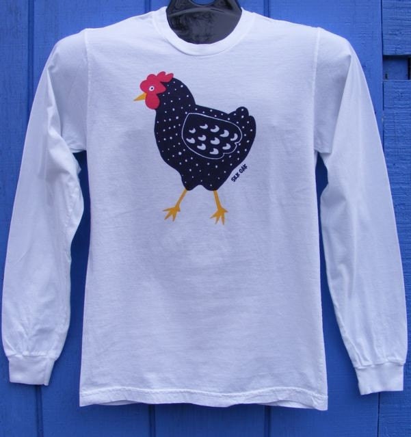 Dotty Chicken Long Sleeve Adult Tee