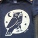 Woodland Grey Owl Hand Silkscreened Infant Short Sleeve Tee
