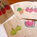 Hand Printed Fruit and Veggie Paper Gift Bag Set