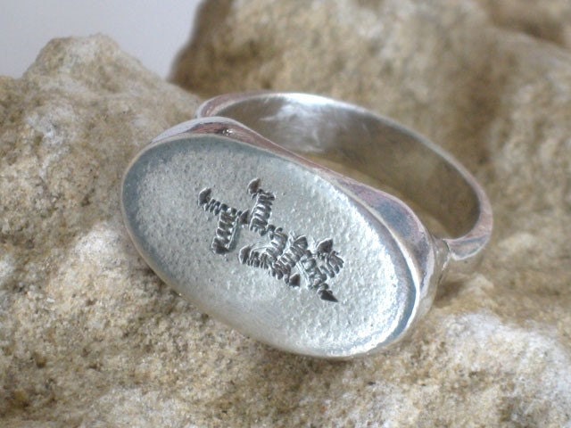 Kabbalah  charm ring - handmade sterling silver jewelry