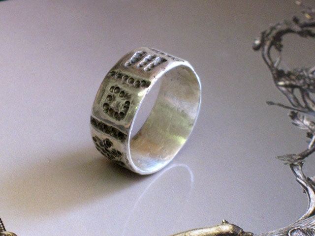 Large Metalwork sterling silver Band  ring