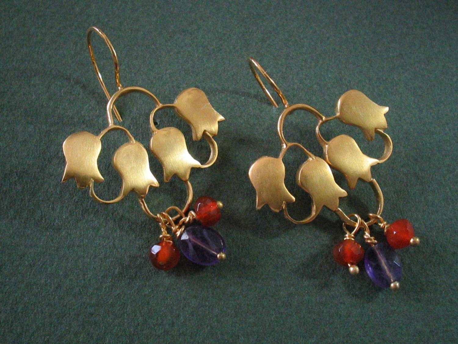 Earrings sterling silver 22ct Gold plated