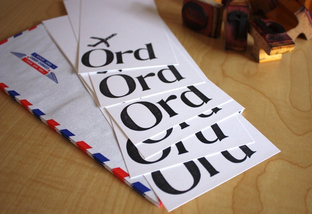 Chicago, IL - ORD Jet Set Stationery - Set of 6 - Hand Printed