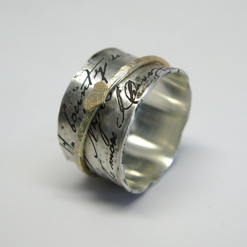 Juliet Spinner Ring in Sterling Silver and 10k Gold