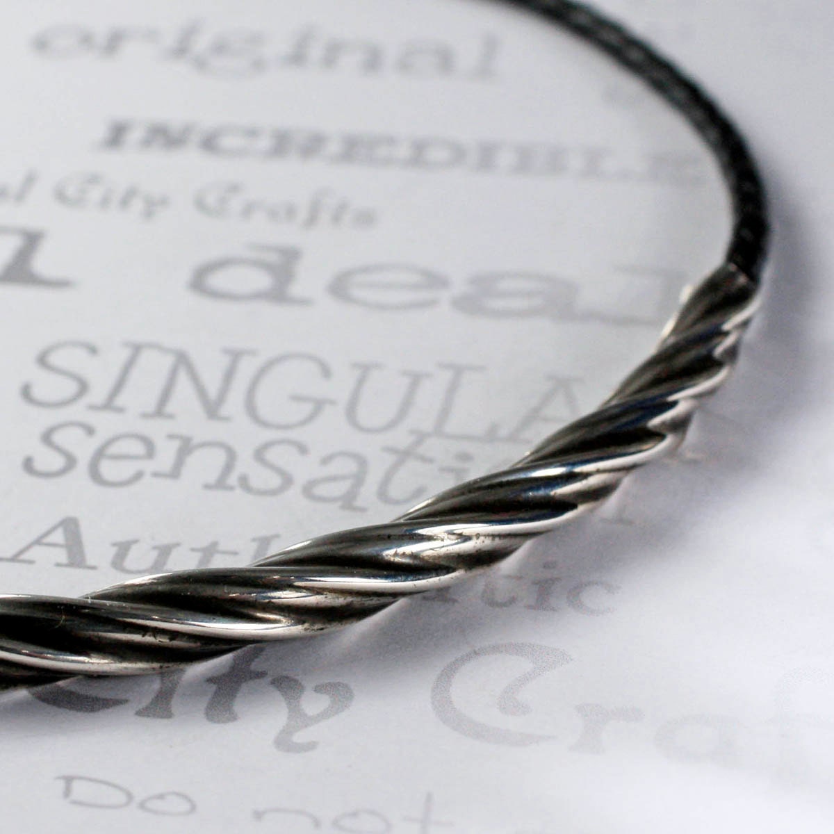 Do the Twist Sterling Silver Unisex Choker on Braided Leather
