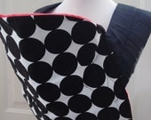 Mei Tai Baby Carrier- Black white disco dot, black minky dot