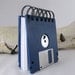 Floppy Disk Notebook JUMBO Brilliant Blue Computer Disk Recycled Geek Gear Blank Mini 125 sheets