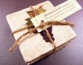 Marble coasters - vintage grapes