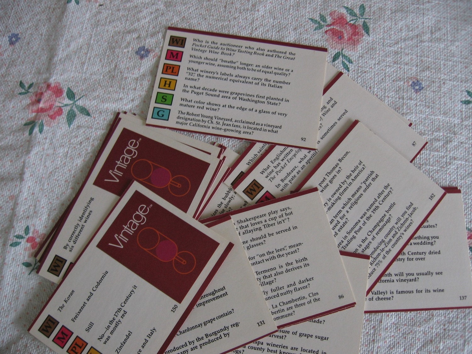 Spring Clearance    Vintage Wine Trivia Cards