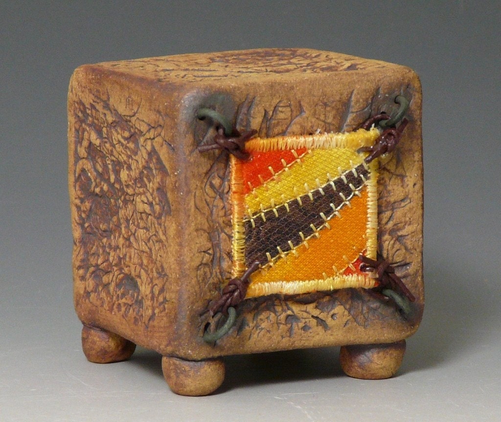 Stoneware Quilt Rattle