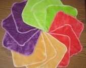 12 Luxurious, Incredibly Soft Bamboo Velour Wipes/Washcloths