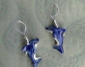 Gwynstone funky and fun dolphin earrings in blue