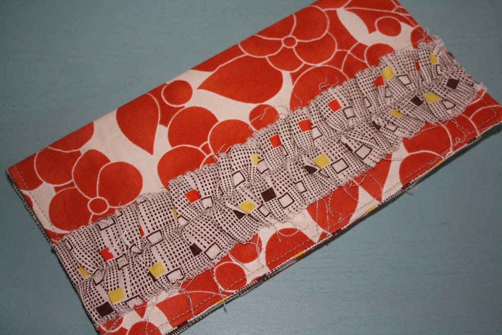 orange blossoms checkbook cover