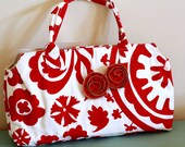 red blossoms purse