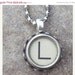 SALE TODAY Typewriter Key Necklace-Jewelry, Ivory letter L - All Letters Available, Steampunk, Retro, Fun