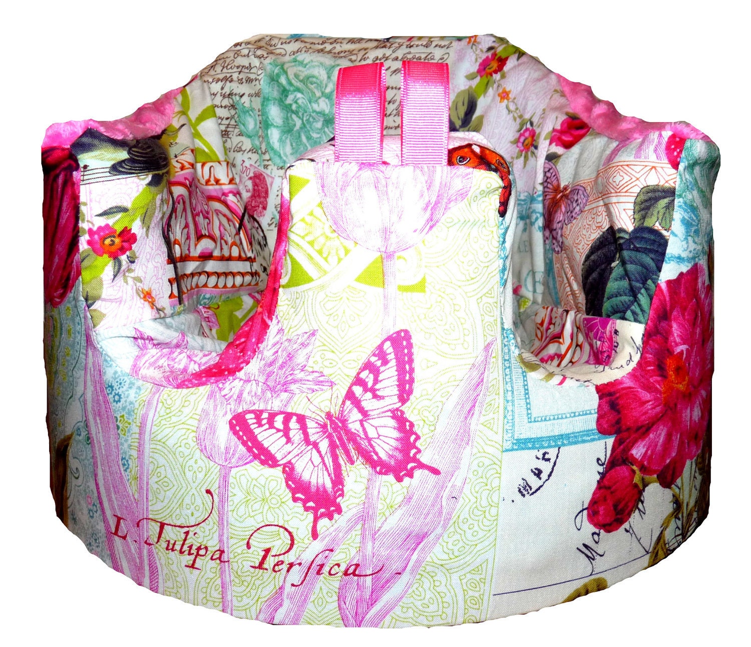 Home of the Orignial Bumbo Seat COVER in Michael Millers Belle Rose in Pink