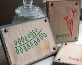 CLEARANCE Fern Fabric and Wood Decorating Sign