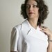 Vintage 1970s White Nurse Top The Doctor Is In - Medium