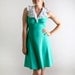 RESERVED - Vintage 1970s Mini Dress in Jade Green - Halter Style - Small Spring Summer Fashion