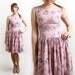 Vintage Floral Dress - Cotton Candy Pink 1960s Mini Spring Dress - Small