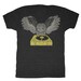 DJ Owl - Unisex Mens T-Shirt Tee Shirt Record Bird Feathers Retro Spinning Chartreuse Turntable Awesome Music Tri Black Charcoal Tshirt