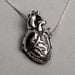 Original Silver Anatomical Heart Locket 18" Chain