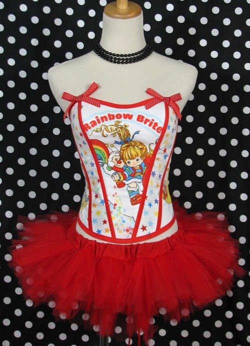 Rainbow Brite 80s Stars Corset Top THEVINTAGEDOCTOR