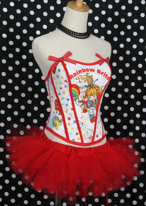 Rainbow Brite 80s Stars Corset Top THEVINTAGEDOCTOR