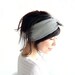 Tie Up Headscarf Black and White Gingham