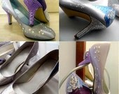 Wedding Shoes Cinderella Glass Slipper  Custom Designed for you Something Blue Bridal