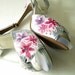 Wedding Shoes silver metallic platform orchids swarovski crystals