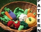 Crochet Food Pattern - Vegetables - finished items made from pattern may be sold