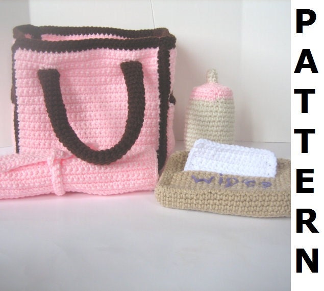 Diaper Bag Crochet Pattern - finished items made from pattern may be sold
