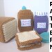 Play Food Crochet Pattern - Peanut Butter and Jelly - finished items made from pattern may be sold