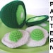 Play Food Crochet Pattern - Green Eggs and Ham - finished items made from pattern may be sold