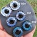 Hand painted 18mm underwater magic glass eyes for bear or toy or doll - 052