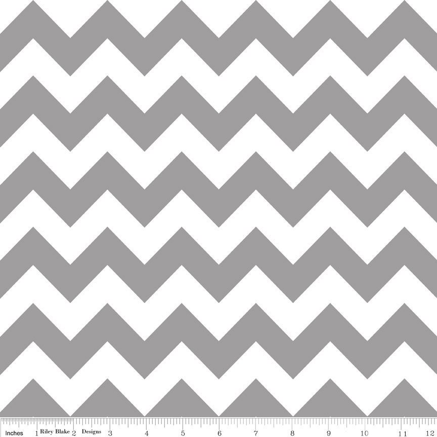 Riley Blake Designs Quilt or craft Chevron fabric by Riley Blake, Chevron in Gray-1 Yard