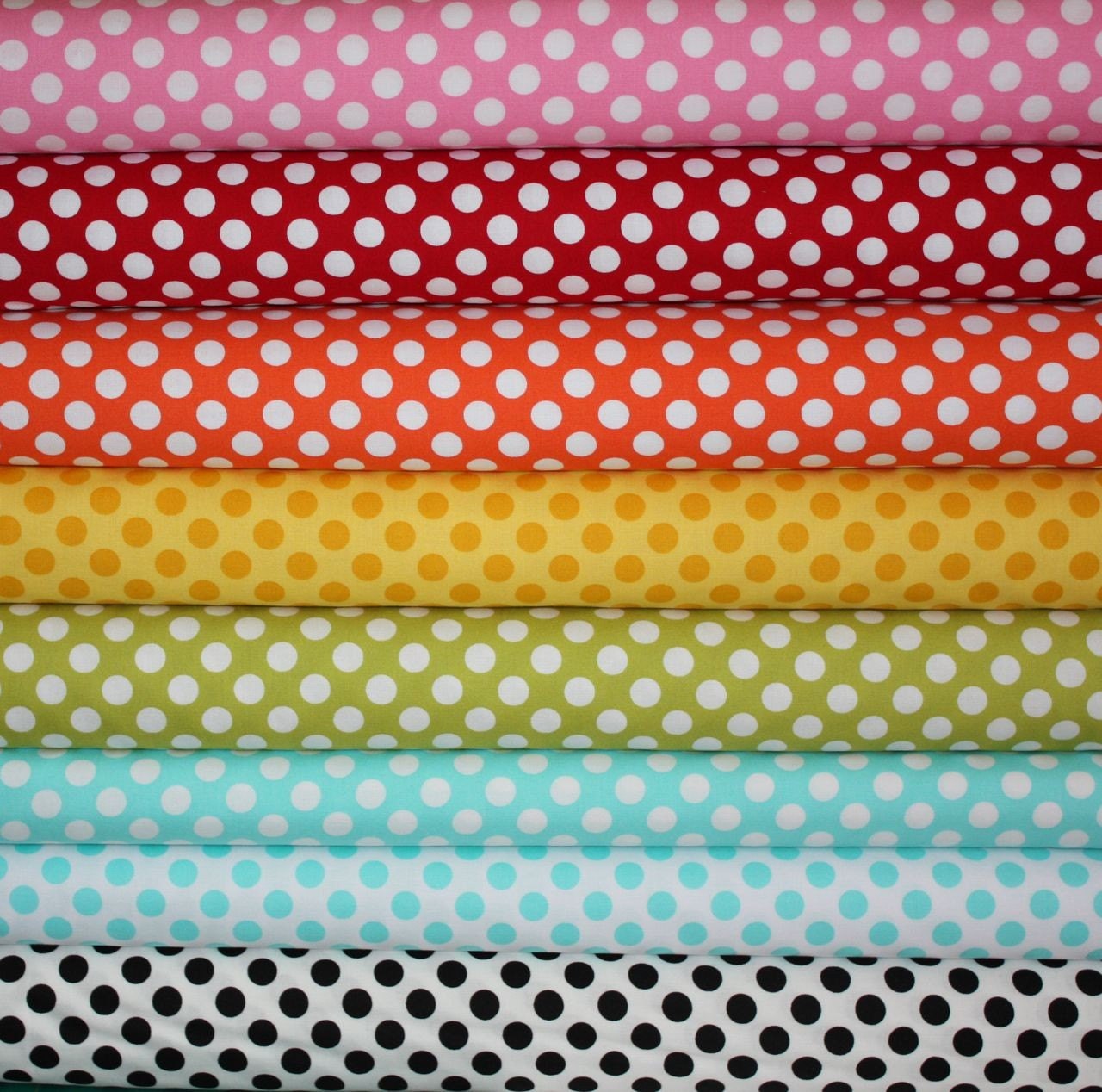 Everyone's Favorite Ta Dots Fabric by Michael Miller- Fat Quarter Bundle, 8 total