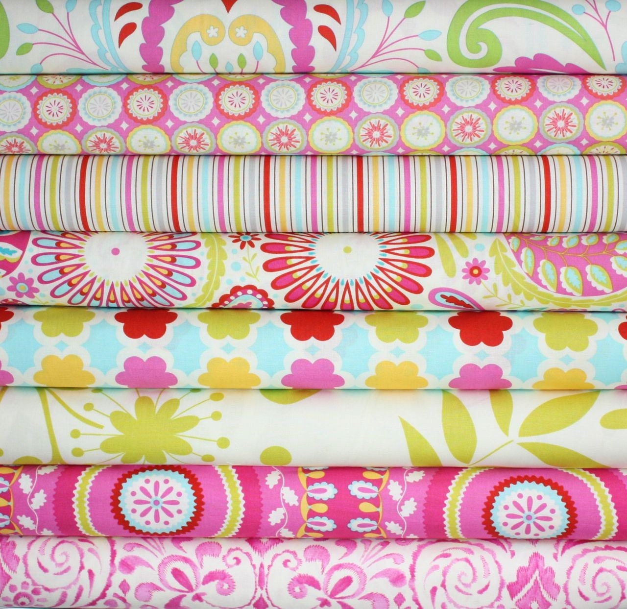 Kumari Garden Fabric by Dena Designs for Free Spirit, Fat Quarter Bundle-8 Total
