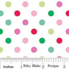 Candy Christmas Fabric by Doodlebug Designs for Riley Blake- Green Fat Quarter Bundle, 6 total