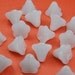 6 Vintage Lilac Colored Flower Glass Beads