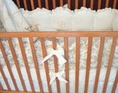 Custom Luxury Posh Scalloped Baby Nursery Complete 4-Piece Crib Bedding Set YOUR CHOICE