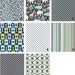 Custom Zoo Stripes and Dots in Charcoal & Sea Complete Boutique 4-Piece Complete Crib Bedding Set YOUR CHOICE