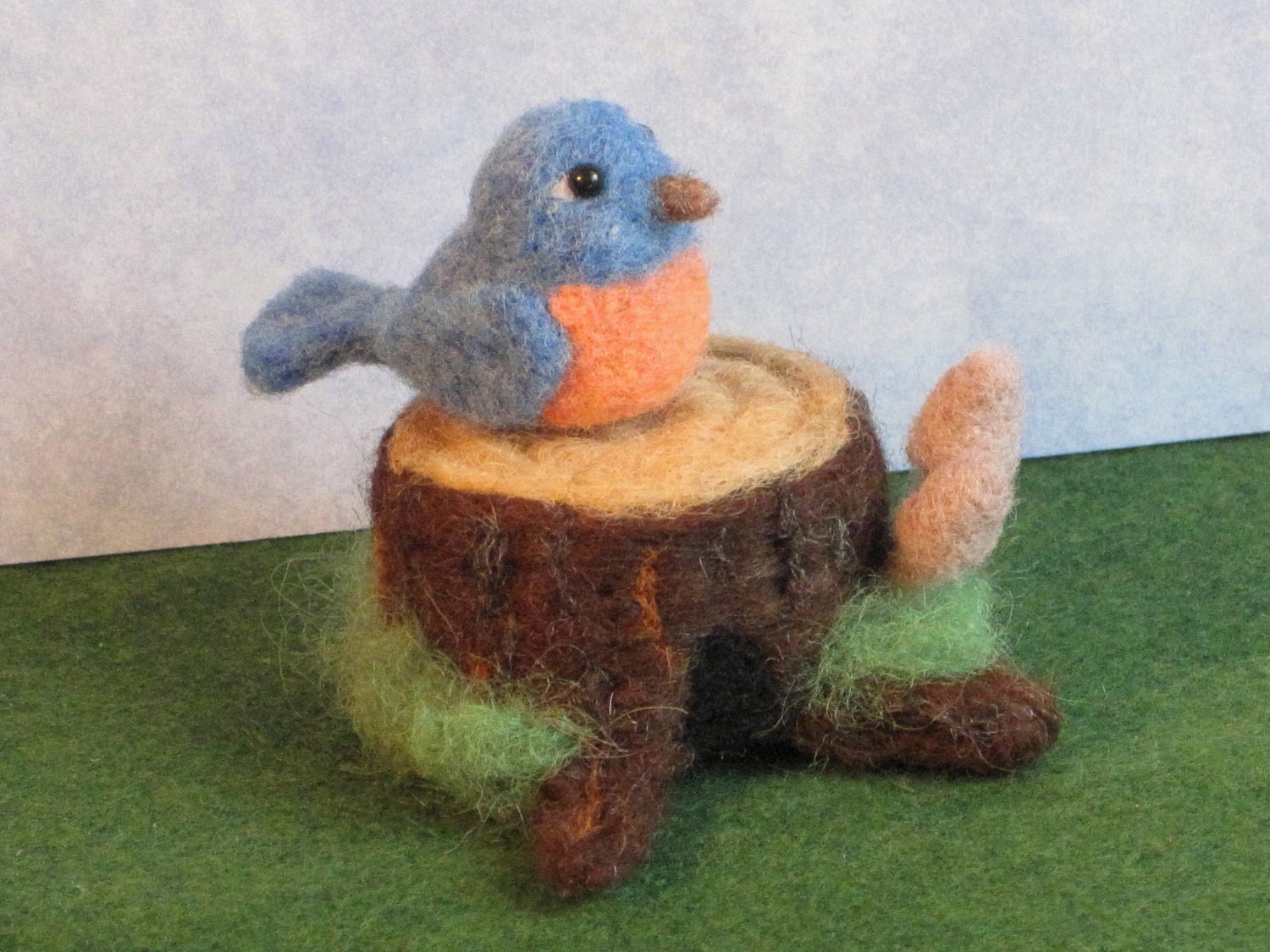 Needle Felted Tree Stump